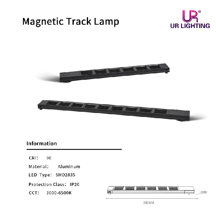 Serie de luz de pista magnética ultra delgada m2