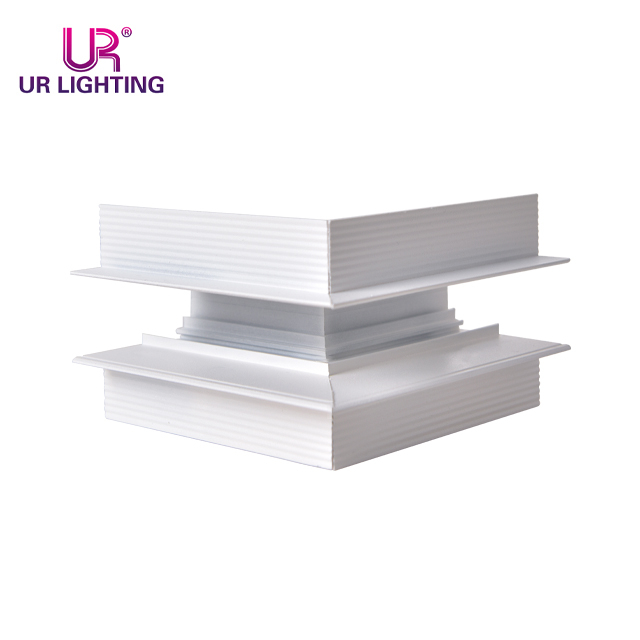 Esquina de pista mangética negra exterior montada empotrada