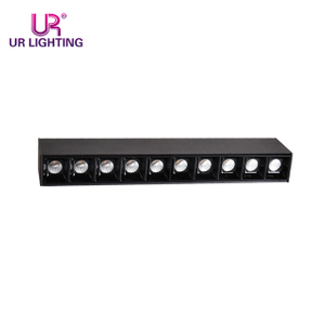 Luz de rejilla de pista magnética negra empotrada 20W A005-35