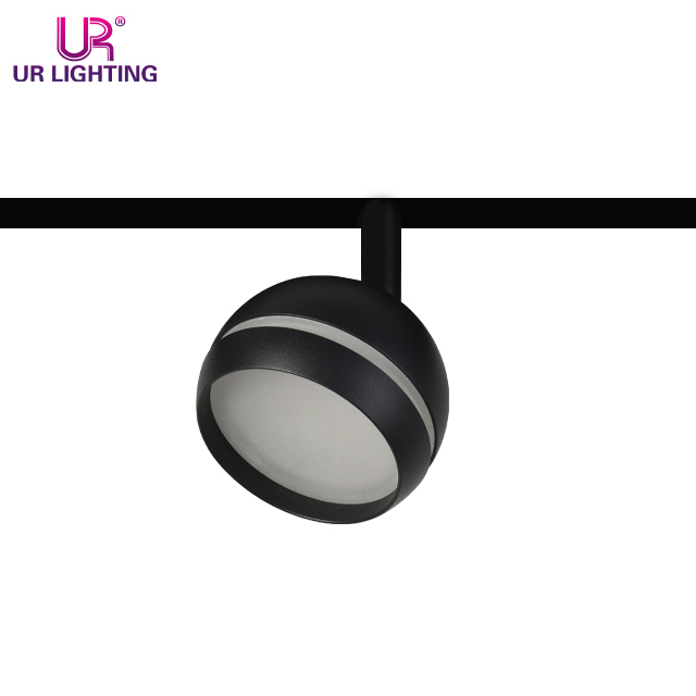 Half bola moderna de interiores Luz magnética negra Black Down 9W C002